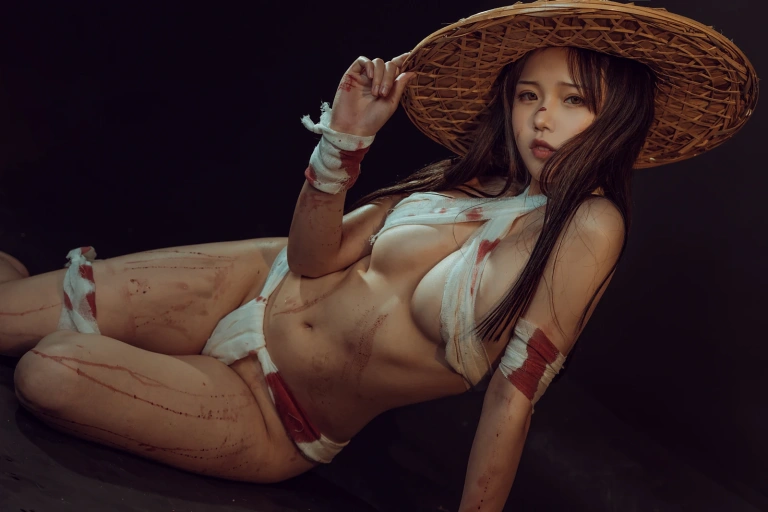 七月喵子《杀手》主题写真：30张全套美图