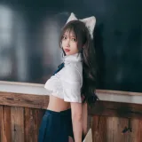 杏仁曲奇《生徒会坏猫猫》主题写真：52张全套美图