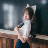 杏仁曲奇《生徒会坏猫猫》主题写真：52张全套美图