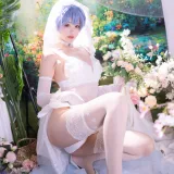 星黛鹿鹿《新世纪福音战士 绫波丽花嫁》主题写真：53张全套美图