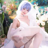 星黛鹿鹿《新世纪福音战士 绫波丽花嫁》主题写真：53张全套美图