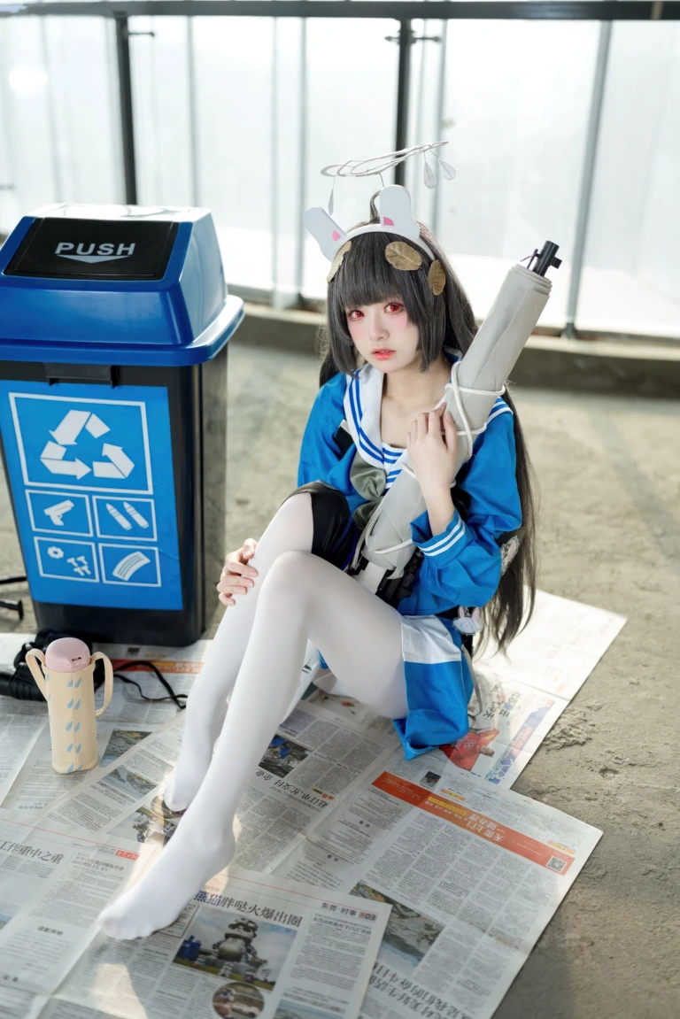 九柒喵《蔚蓝档案 霞沢美游》主题写真：55张全套美图