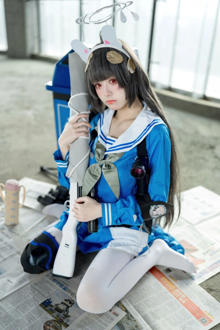 九柒喵《蔚蓝档案 霞沢美游》主题写真：55张全套美图