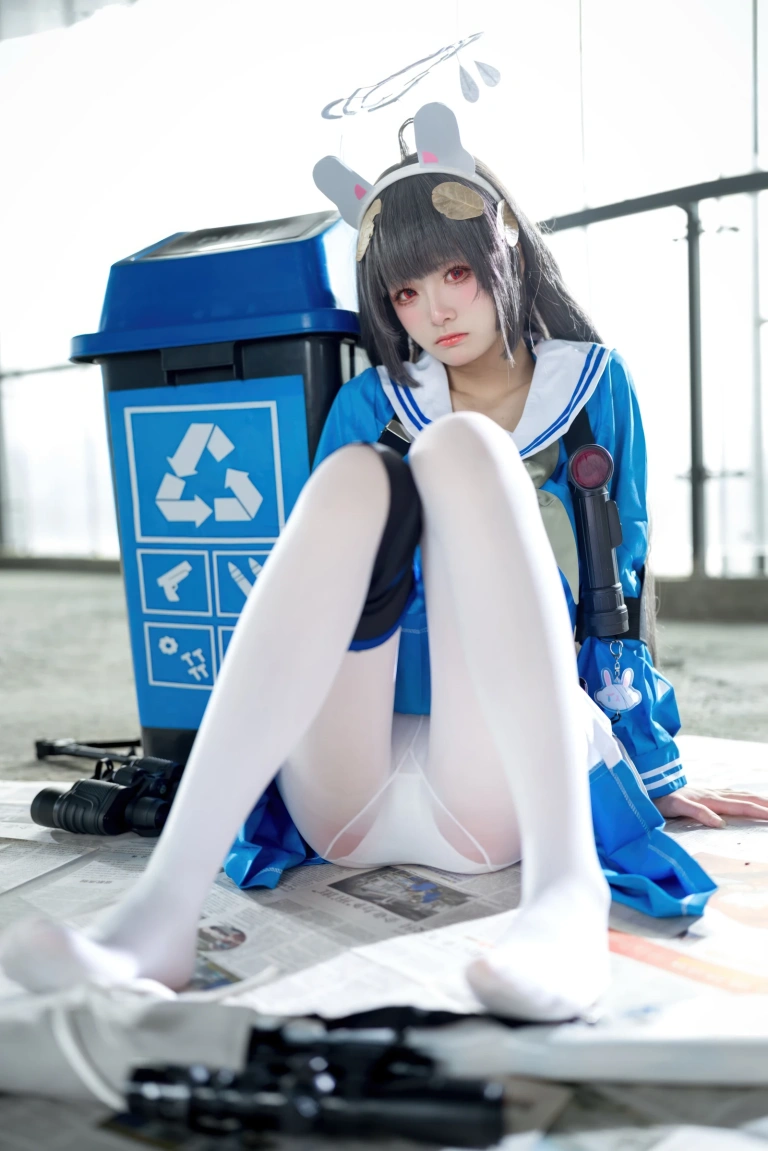 九柒喵《蔚蓝档案 霞沢美游》主题写真：55张全套美图