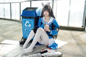 九柒喵《蔚蓝档案 霞沢美游》主题写真：55张全套美图