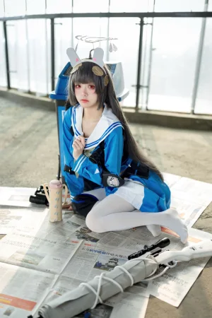 九柒喵《蔚蓝档案 霞沢美游》主题写真：55张全套美图