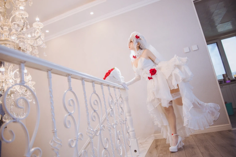 日奈娇(椎名莜)《少女前线 G36C 花嫁》主题写真：40张全套美图