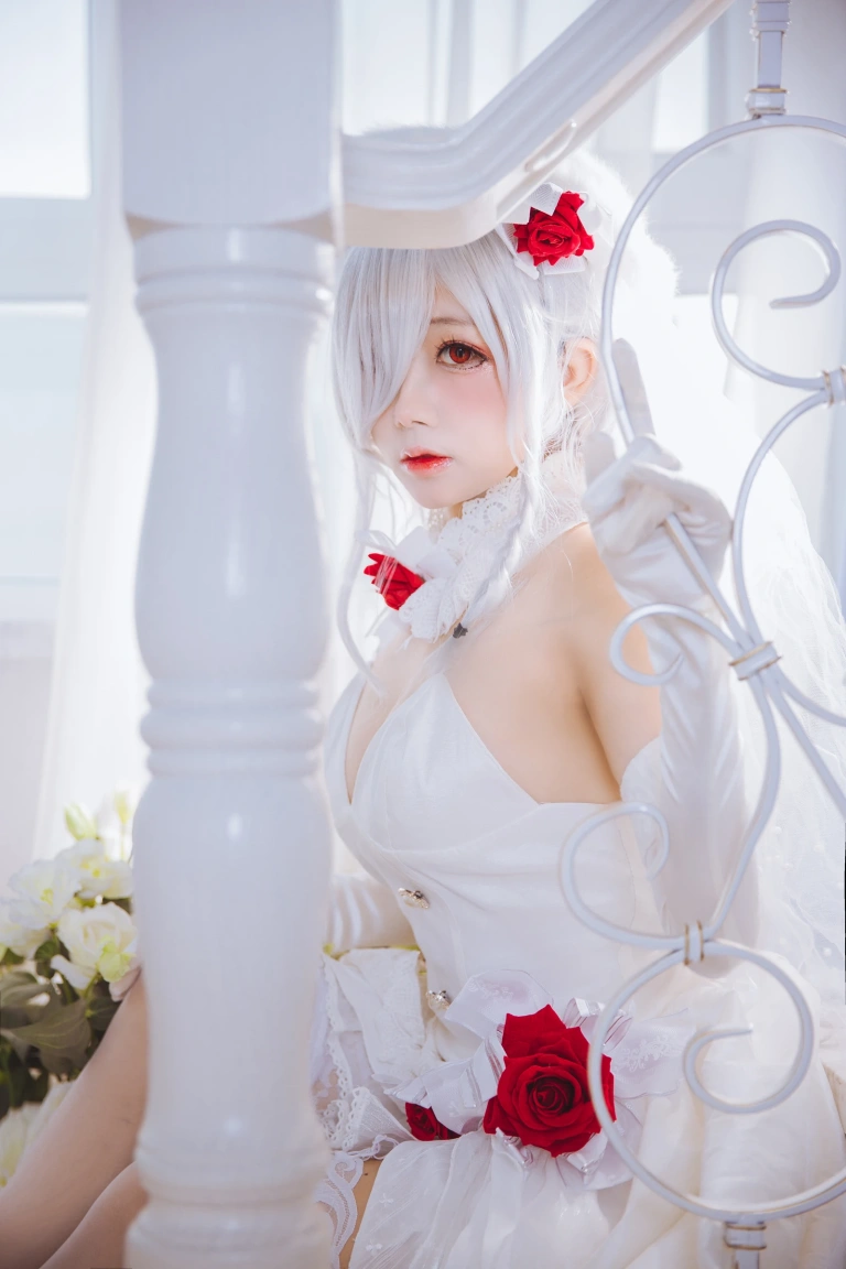 日奈娇(椎名莜)《少女前线 G36C 花嫁》主题写真：40张全套美图