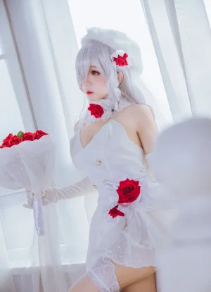 日奈娇(椎名莜)《少女前线 G36C 花嫁》主题写真：40张全套美图