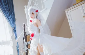 日奈娇(椎名莜)《少女前线 G36C 花嫁》主题写真：40张全套美图