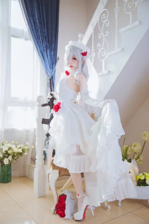 日奈娇(椎名莜)《少女前线 G36C 花嫁》主题写真：40张全套美图