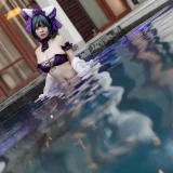 末夜《舰长 柴郡泳装》主题写真：31张全套美图