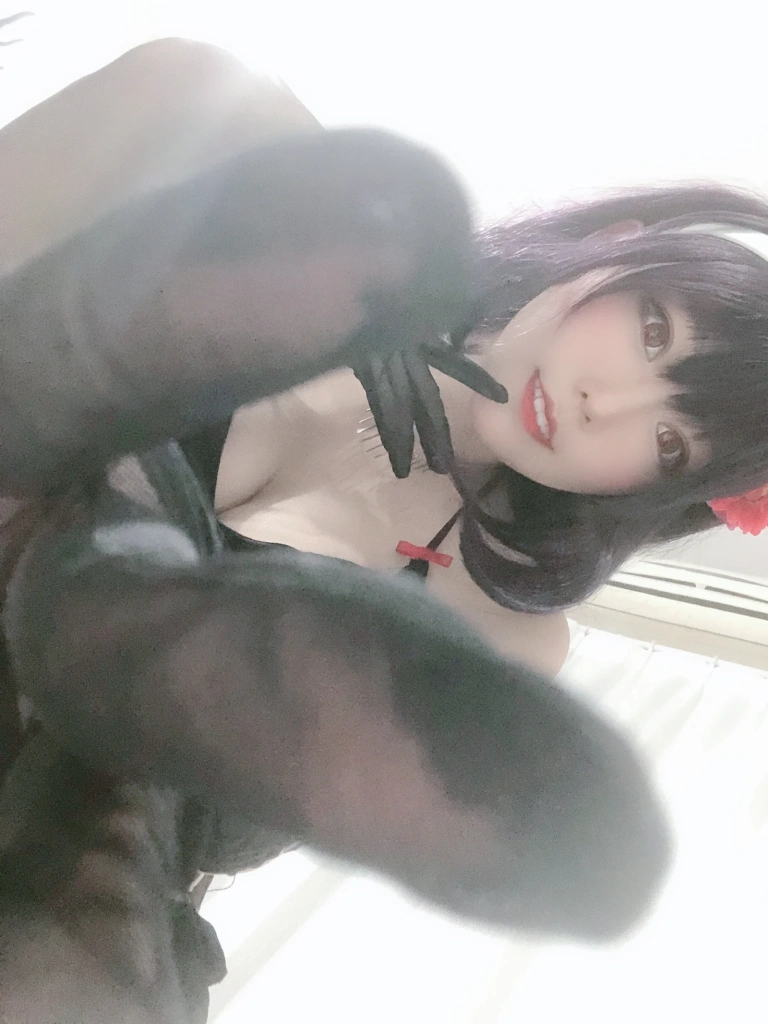 香草喵露露《诗羽学姐睡衣 自拍》主题写真：45张全套美图