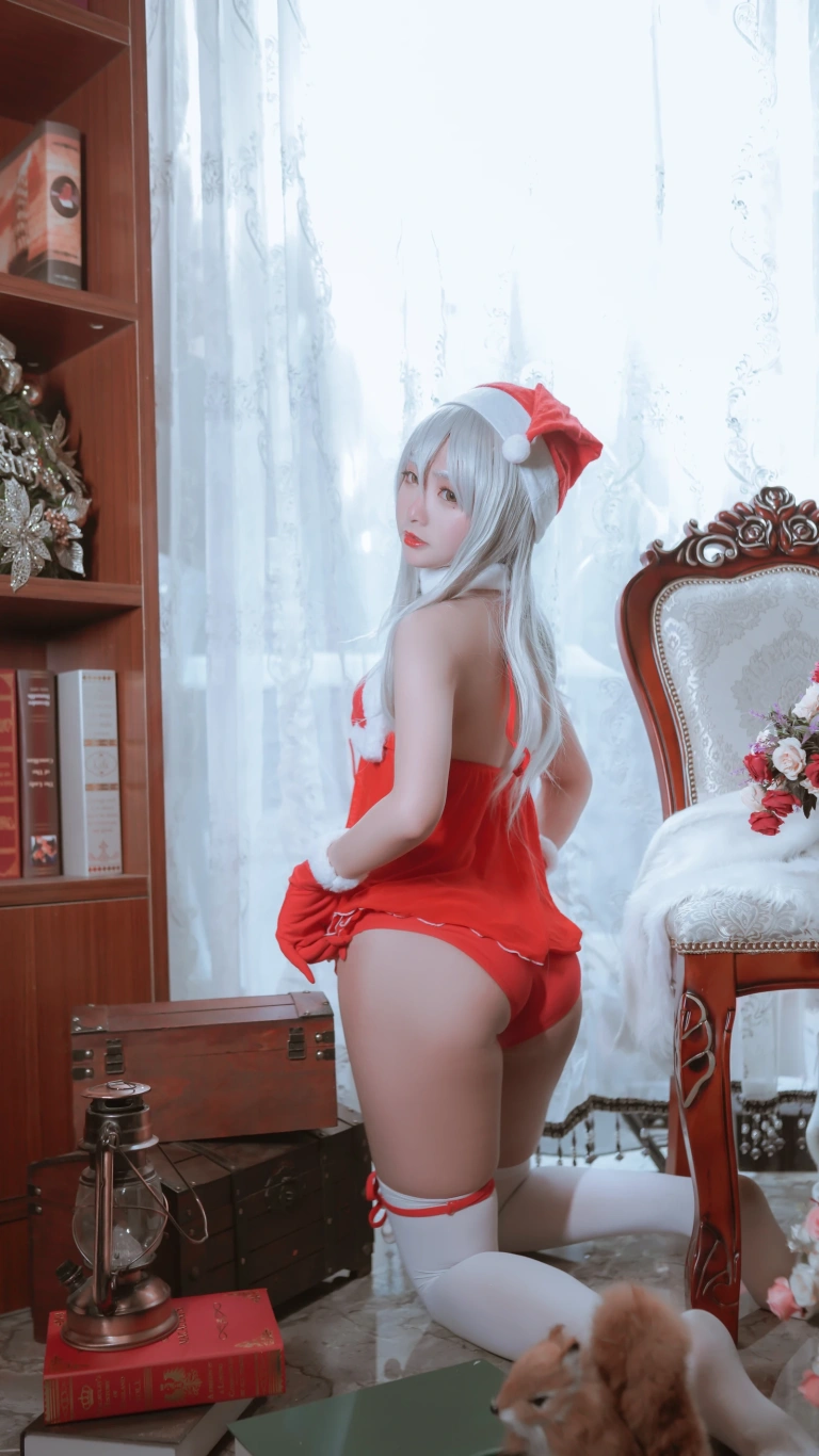 日奈娇(椎名莜)《圣诞双人》主题写真：50张全套美图