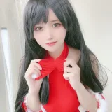 小仓千代《红色圣诞礼物裙》主题写真：23张全套美图