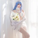 瓦斯塔亚小龙虾《碧蓝航线 新泽西 花园白雪之仪》主题写真：26张全套美图