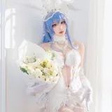 瓦斯塔亚小龙虾《碧蓝航线 新泽西 花园白雪之仪》主题写真：26张全套美图