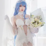 瓦斯塔亚小龙虾《碧蓝航线 新泽西 花园白雪之仪》主题写真：26张全套美图