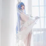 瓦斯塔亚小龙虾《碧蓝航线 新泽西 花园白雪之仪》主题写真：26张全套美图