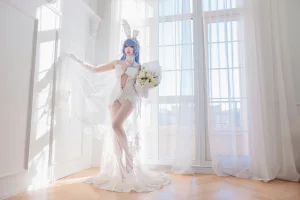 瓦斯塔亚小龙虾《碧蓝航线 新泽西 花园白雪之仪》主题写真：26张全套美图