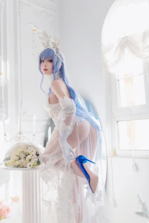 瓦斯塔亚小龙虾《碧蓝航线 新泽西 花园白雪之仪》主题写真：26张全套美图