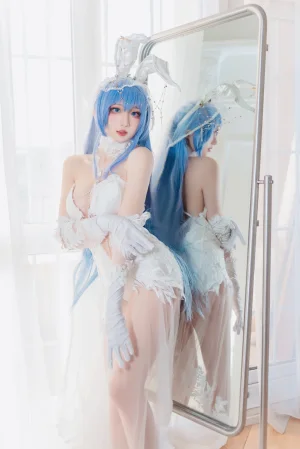 瓦斯塔亚小龙虾《碧蓝航线 新泽西 花园白雪之仪》主题写真：26张全套美图