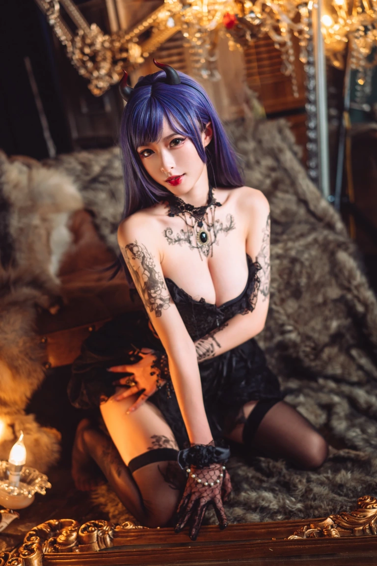 清水由乃《暗黑纹身》主题写真：30张全套美图
