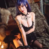 清水由乃《暗黑纹身》主题写真：30张全套美图