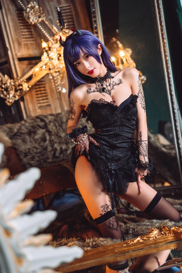 清水由乃《暗黑纹身》主题写真：30张全套美图