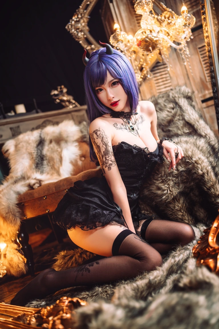 清水由乃《暗黑纹身》主题写真：30张全套美图