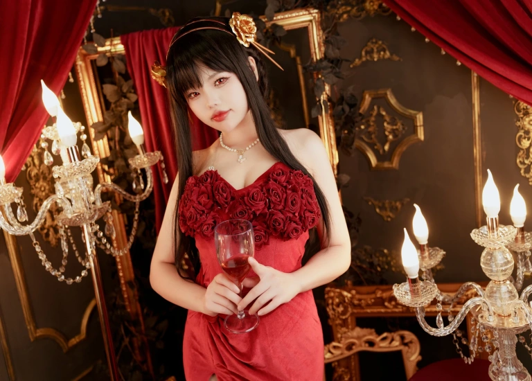 小瑶幺幺《醉酒约尔》主题写真：44张全套美图