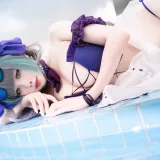 贞子蜜桃《柴郡泳装》主题写真：60张全套美图，含1个视频