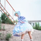 阿包也是兔娘《Lolita蓝裙》主题写真：9张全套美图