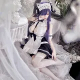 叉子宝宝《碧蓝航线 奥古斯特 女仆》主题写真：14张全套美图