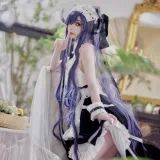 叉子宝宝《碧蓝航线 奥古斯特 女仆》主题写真：14张全套美图