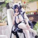叉子宝宝《碧蓝航线 奥古斯特 女仆》主题写真：14张全套美图