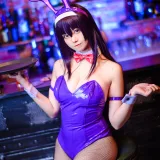 蜜汁猫裘《诗羽兔女郎》主题写真：25张全套美图