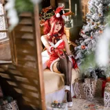 仙女月《红色圣诞兔》主题写真：32张全套美图