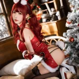 仙女月《红色圣诞兔》主题写真：32张全套美图