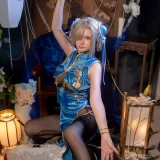 前羽《明日奈同人旗袍》主题写真：55张全套美图