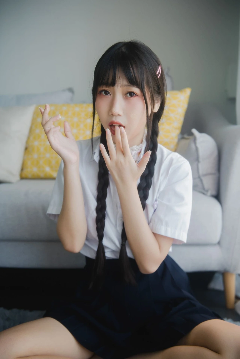 不呆猫《奶油少女》主题写真：80张全套美图，含4个视频