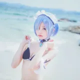桜桃喵《蕾姆COS》主题写真：48张全套美图