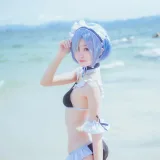桜桃喵《蕾姆COS》主题写真：48张全套美图