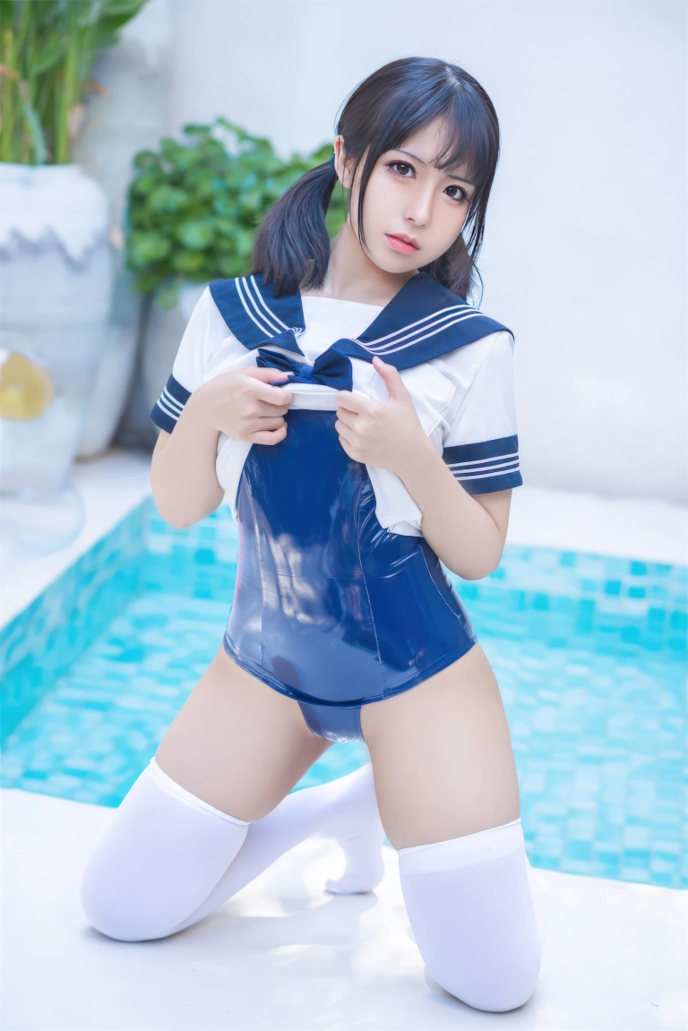虎森森《JK死库水》主题写真：35张全套美图