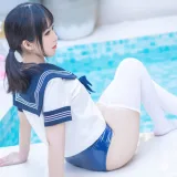 虎森森《JK死库水》主题写真：35张全套美图