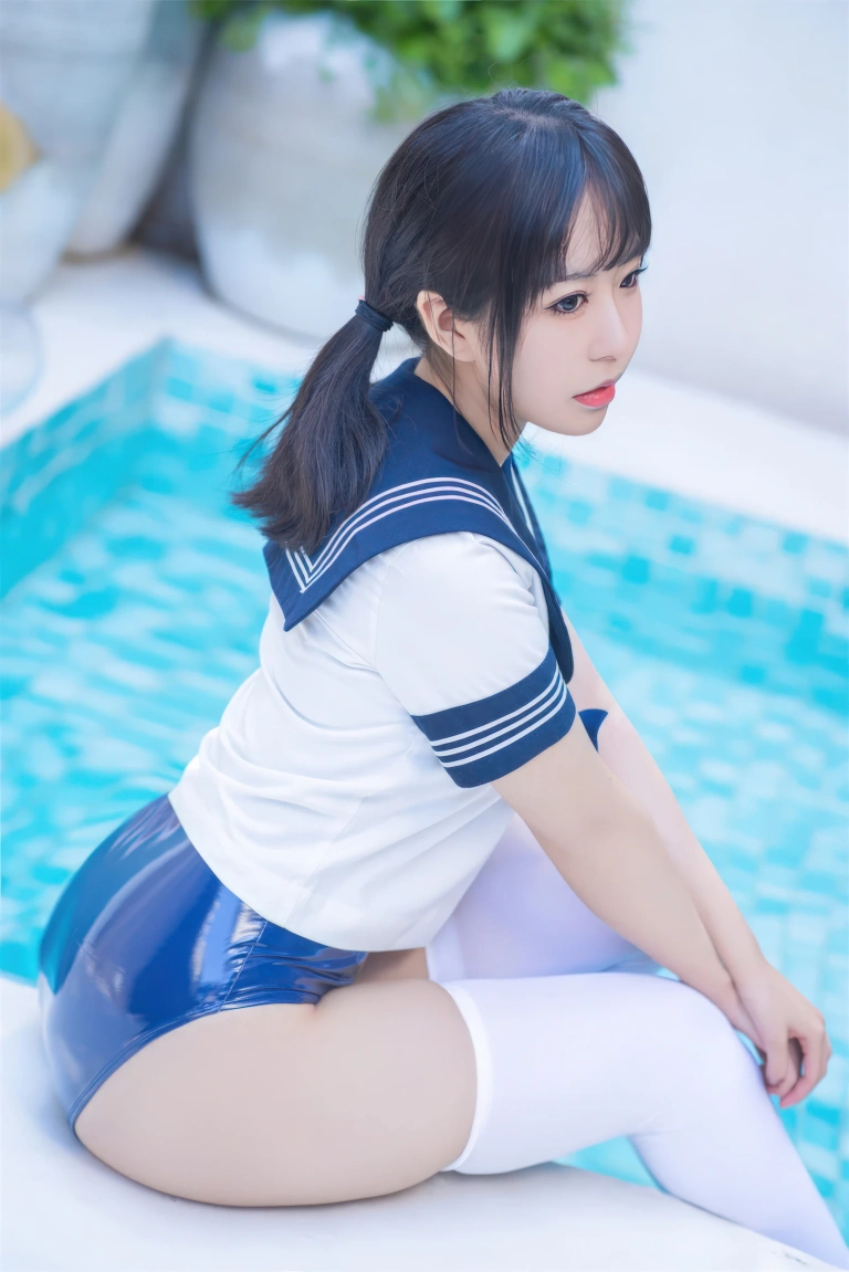 虎森森《JK死库水》主题写真：35张全套美图
