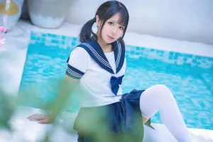虎森森《JK死库水》主题写真：35张全套美图