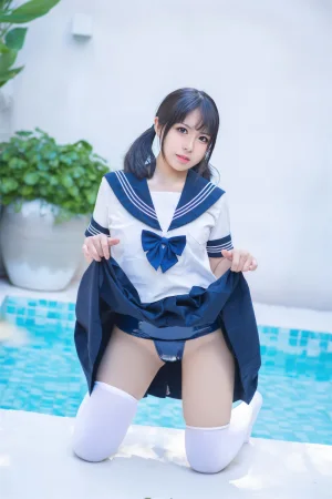 虎森森《JK死库水》主题写真：35张全套美图