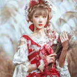 阿包也是兔娘《Lolita红裙》主题写真：12张全套美图