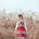 阿包也是兔娘《Lolita红裙》主题写真：12张全套美图
